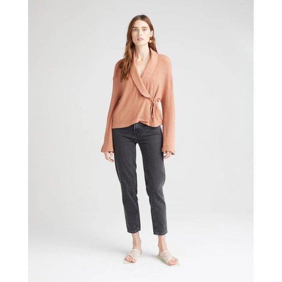 Richer Poorer‎ Bounce Knit Wrap Top Mocha Mousse Size Small - Picture 2 of 11